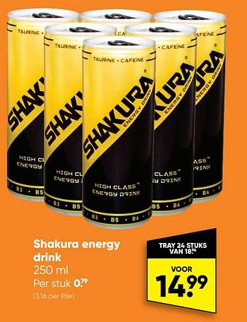 Aanbiedingen Shakura energy drink - Shakura - Geldig van 12/09/2022 tot 25/09/2022 bij Big Bazar