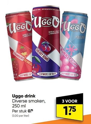 Aanbiedingen Uggo drink - Uggo - Geldig van 12/09/2022 tot 25/09/2022 bij Big Bazar