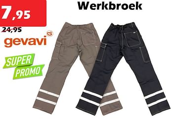 Aanbiedingen Werkbroek - Gevavi - Geldig van 01/09/2022 tot 25/09/2022 bij Itek