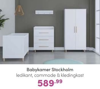 Aanbiedingen Babykamer stockholm - Huismerk - Baby &amp; Tiener Megastore - Geldig van 18/09/2022 tot 24/09/2022 bij Baby & Tiener Megastore