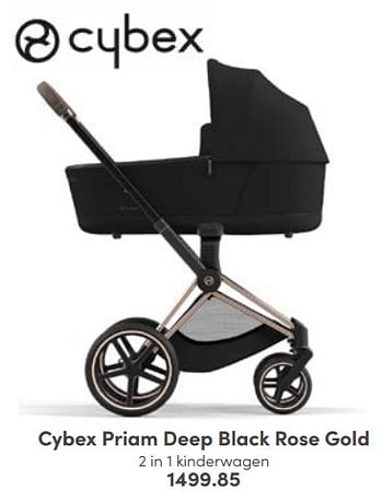 Aanbiedingen Cybex priam deep black rose gold 2 in 1 kinderwagen - Cybex - Geldig van 18/09/2022 tot 24/09/2022 bij Baby & Tiener Megastore
