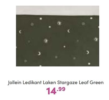 Aanbiedingen Jollein ledikant laken stargaze leaf green - Jollein - Geldig van 18/09/2022 tot 24/09/2022 bij Baby & Tiener Megastore