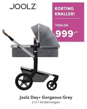 Aanbiedingen Joolz day+ gorgeous grey 2 in 1 kinderwagen - Joolz - Geldig van 18/09/2022 tot 24/09/2022 bij Baby & Tiener Megastore