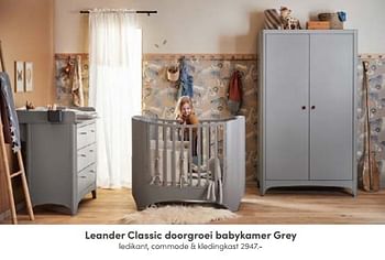 Aanbiedingen Leander classic doorgroei babykamer grey - Leander - Geldig van 18/09/2022 tot 24/09/2022 bij Baby & Tiener Megastore