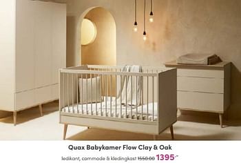 Aanbiedingen Quax babykamer flow clay + oak - Quax - Geldig van 18/09/2022 tot 24/09/2022 bij Baby & Tiener Megastore