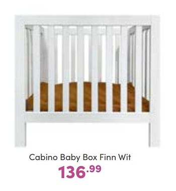 Aanbiedingen Cabino baby box finn wit - Cabino - Geldig van 18/09/2022 tot 24/09/2022 bij Baby & Tiener Megastore