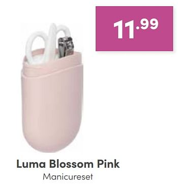 Aanbiedingen Luma blossom pink manicureset - Luma Babycare - Geldig van 18/09/2022 tot 24/09/2022 bij Baby & Tiener Megastore