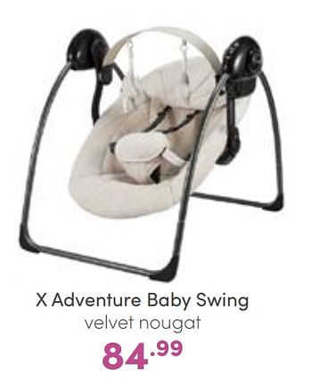 Aanbiedingen X adventure baby swing velvet nougat - Xadventure - Geldig van 18/09/2022 tot 24/09/2022 bij Baby & Tiener Megastore