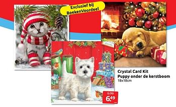 Aanbiedingen Crystal card kit puppy onder de kerstboom - Huismerk - Boekenvoordeel - Geldig van 17/09/2022 tot 25/09/2022 bij Boekenvoordeel