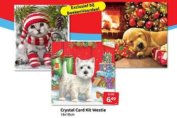 Aanbiedingen Crystal card kit westie - Huismerk - Boekenvoordeel - Geldig van 17/09/2022 tot 25/09/2022 bij Boekenvoordeel