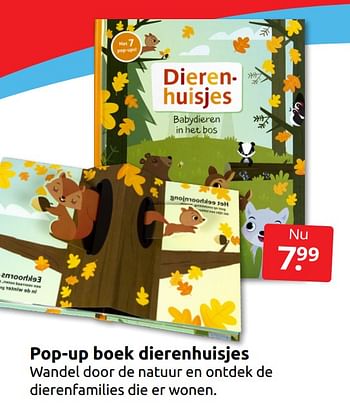 Aanbiedingen Pop-up boek dierenhuisjes - Huismerk - Boekenvoordeel - Geldig van 17/09/2022 tot 25/09/2022 bij Boekenvoordeel