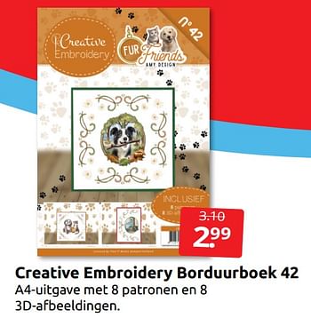 Aanbiedingen Creative embroidery borduurboek 42 - Huismerk - Boekenvoordeel - Geldig van 17/09/2022 tot 25/09/2022 bij Boekenvoordeel
