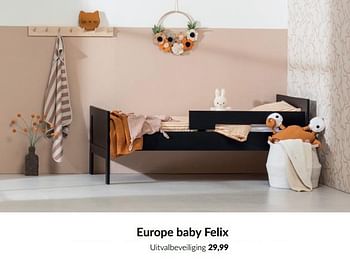 Aanbiedingen Europe baby felix uitvalbeveiliging - Europe baby - Geldig van 14/09/2022 tot 17/10/2022 bij Babypark