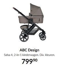 Aanbiedingen Abc design salsa 4, 2-in-1 kinderwagen - ABC Design - Geldig van 15/09/2022 tot 17/10/2022 bij Babypark