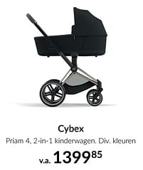 Aanbiedingen Cybex priam 4, 2-in-1 kinderwagen - Cybex - Geldig van 15/09/2022 tot 17/10/2022 bij Babypark