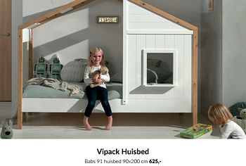 Aanbiedingen Vipack huisbed babs 91 - Huismerk - Babypark - Geldig van 14/09/2022 tot 17/10/2022 bij Babypark