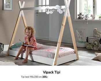 Aanbiedingen Vipack tipi bed - Huismerk - Babypark - Geldig van 14/09/2022 tot 17/10/2022 bij Babypark