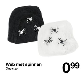 Aanbiedingen Web met spinnen - Huismerk - Zeeman  - Geldig van 24/09/2022 tot 30/09/2022 bij Zeeman