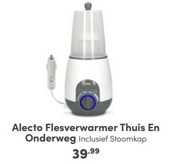 Aanbiedingen Alecto flesverwarmer thuis en onderweg inclusief stoomkap - Alecto - Geldig van 25/09/2022 tot 01/10/2022 bij Baby & Tiener Megastore