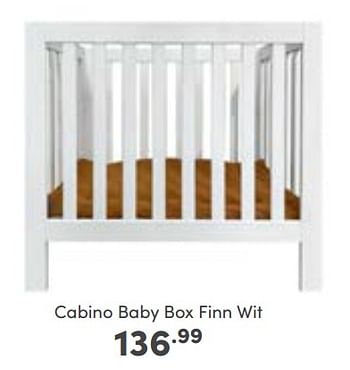 Aanbiedingen Cabino baby box finn wit - Cabino - Geldig van 25/09/2022 tot 01/10/2022 bij Baby & Tiener Megastore