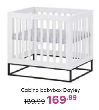 Aanbiedingen Cabino babybox dayley - Cabino - Geldig van 25/09/2022 tot 01/10/2022 bij Baby & Tiener Megastore