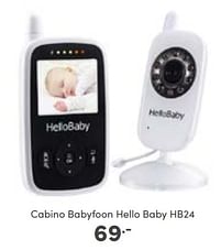 Aanbiedingen Cabino babyfoon hello baby hb24 - Cabino - Geldig van 25/09/2022 tot 01/10/2022 bij Baby & Tiener Megastore