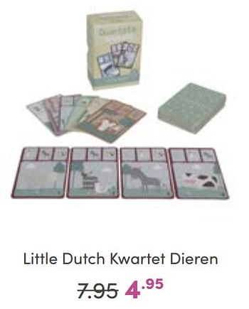 Aanbiedingen Little dutch kwartet dieren - Little Dutch - Geldig van 25/09/2022 tot 01/10/2022 bij Baby & Tiener Megastore