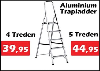 Aanbiedingen Aluminium trapladder 4 treden - Huismerk - Itek - Geldig van 15/09/2022 tot 09/10/2022 bij Itek