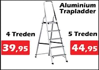Aanbiedingen Aluminium trapladder 4 treden - Huismerk - Itek - Geldig van 15/09/2022 tot 09/10/2022 bij Itek