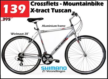 Aanbiedingen Crossfiets - mountainbike x-tract tuscan - X-tract - Geldig van 15/09/2022 tot 09/10/2022 bij Itek