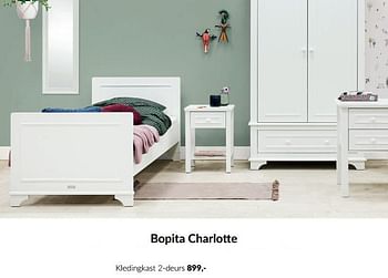Aanbiedingen Bopita charlotte kledingkast 2-deurs - Bopita - Geldig van 14/09/2022 tot 17/10/2022 bij Babypark
