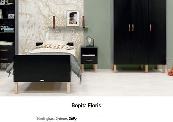 Aanbiedingen Bopita floris kledingkast 2-deurs - Bopita - Geldig van 14/09/2022 tot 17/10/2022 bij Babypark