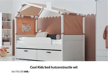 Aanbiedingen Cool kids bed hutconstructie wit bed - Cool Kids - Geldig van 14/09/2022 tot 17/10/2022 bij Babypark