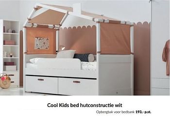 Aanbiedingen Cool kids bed hutconstructie wit opbergbak voor bedbank - Cool Kids - Geldig van 14/09/2022 tot 17/10/2022 bij Babypark