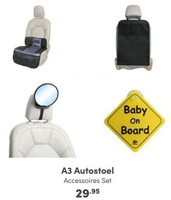 Aanbiedingen A3 autostoel accessoires set - A3 Baby &amp; Kids - Geldig van 25/09/2022 tot 01/10/2022 bij Baby & Tiener Megastore