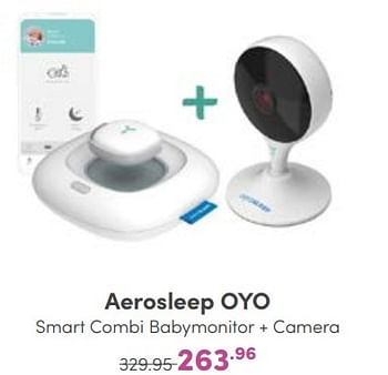 Aanbiedingen Aerosleep oyo smart combi babymonitor + camera - Aerosleep - Geldig van 25/09/2022 tot 01/10/2022 bij Baby & Tiener Megastore