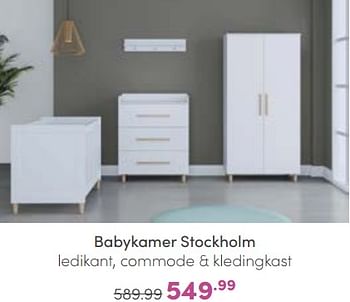 Aanbiedingen Babykamer stockholm - Huismerk - Baby &amp; Tiener Megastore - Geldig van 25/09/2022 tot 01/10/2022 bij Baby & Tiener Megastore