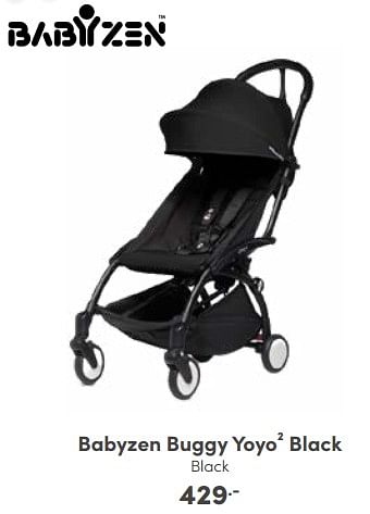 Aanbiedingen Babyzen buggy yoyo2 black black - Swinckelsâ€™  - Geldig van 25/09/2022 tot 01/10/2022 bij Baby & Tiener Megastore