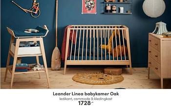 Aanbiedingen Leander linea babykamer oak - Leander - Geldig van 25/09/2022 tot 01/10/2022 bij Baby & Tiener Megastore