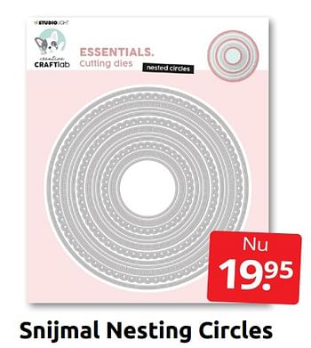 Aanbiedingen Snijmal nesting circles - Craft Lab - Geldig van 24/09/2022 tot 02/10/2022 bij Boekenvoordeel
