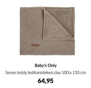 Aanbiedingen Baby’s only sense teddy ledikantdeken clay - Baby's Only - Geldig van 20/09/2022 tot 17/10/2022 bij Babypark
