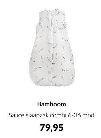 Aanbiedingen Bamboom salice slaapzak combi - Bamboom - Geldig van 20/09/2022 tot 17/10/2022 bij Babypark