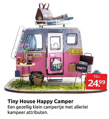 Aanbiedingen Tiny house happy camper - Tiny House - Geldig van 24/09/2022 tot 02/10/2022 bij Boekenvoordeel