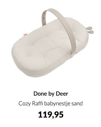 Aanbiedingen Done by deer cozy raffi babynestje sand - Done by Deer - Geldig van 20/09/2022 tot 17/10/2022 bij Babypark