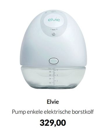 Aanbiedingen Elvie pump enkele elektrische borstkolf - Elvie - Geldig van 20/09/2022 tot 17/10/2022 bij Babypark