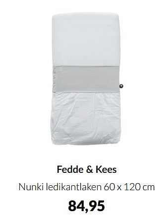 Aanbiedingen Fedde + kees nunki ledikantlaken - Fedde &amp; Kees - Geldig van 20/09/2022 tot 17/10/2022 bij Babypark