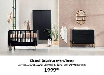 Aanbiedingen Kidsmill boutique zwart - brass - Kidsmill - Geldig van 20/09/2022 tot 17/10/2022 bij Babypark