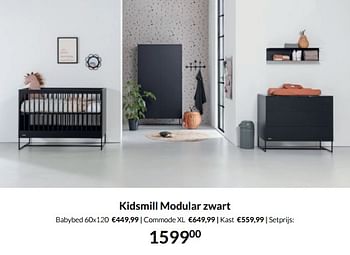 Aanbiedingen Kidsmill modular zwart - Kidsmill - Geldig van 20/09/2022 tot 17/10/2022 bij Babypark