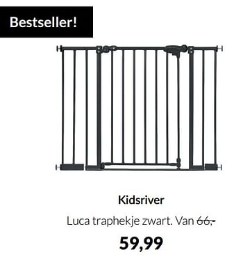 Aanbiedingen Kidsriver luca traphekje zwart - Kidsriver - Geldig van 20/09/2022 tot 17/10/2022 bij Babypark
