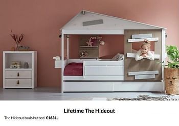 Aanbiedingen Lifetime the hideout basis hutbed - Lifetime - Geldig van 20/09/2022 tot 17/10/2022 bij Babypark